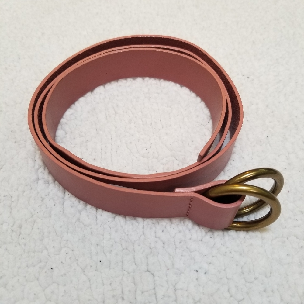 J crew leather belt dark pink size S